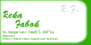 reka fabok business card